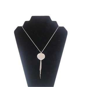 Vintage Ladies Sterling Silver Italy 925 Heart Necklace Pendant w/ Tassels 8.95g